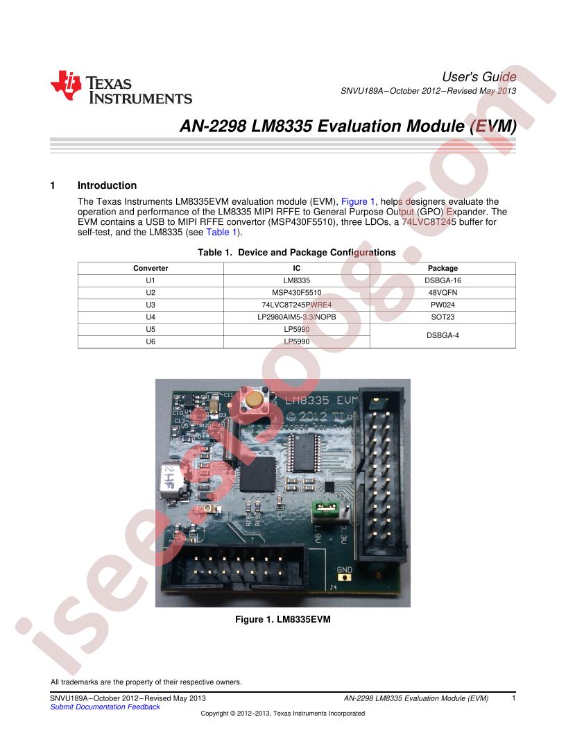 LM8335EVM User Guide