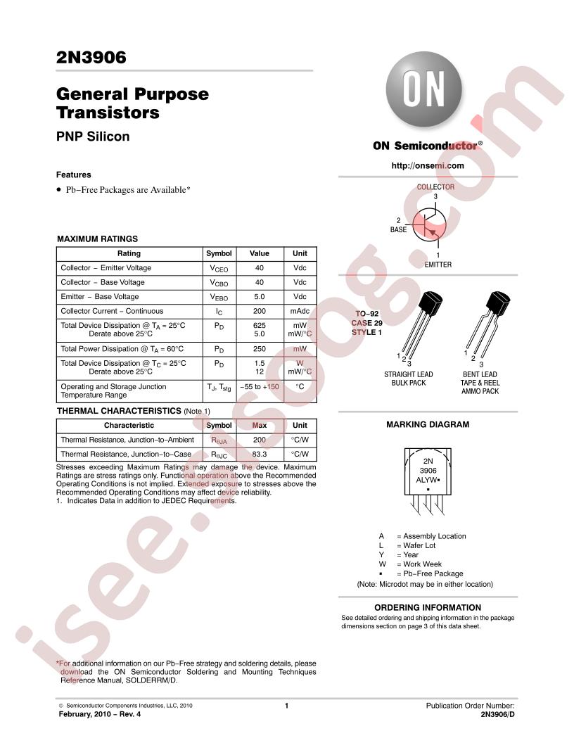 2N3906 Datasheet