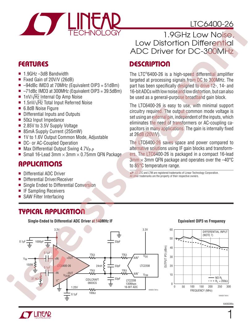 LTC6400-26