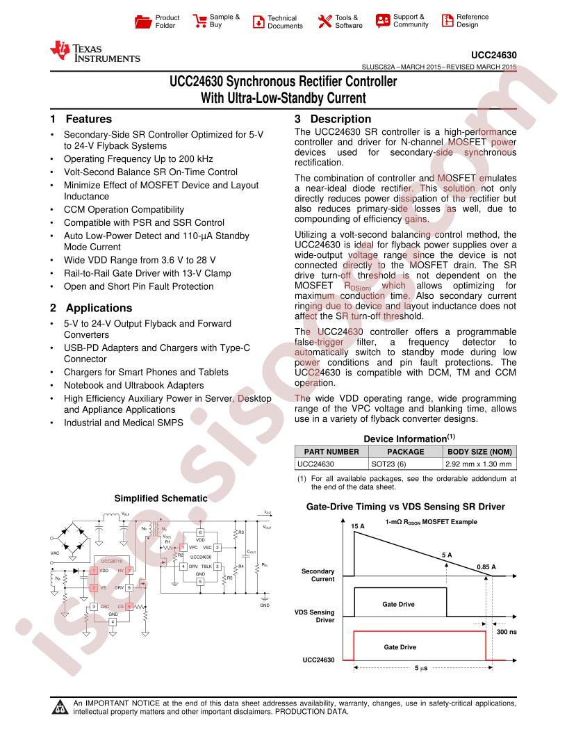 UCC24630 Datasheet