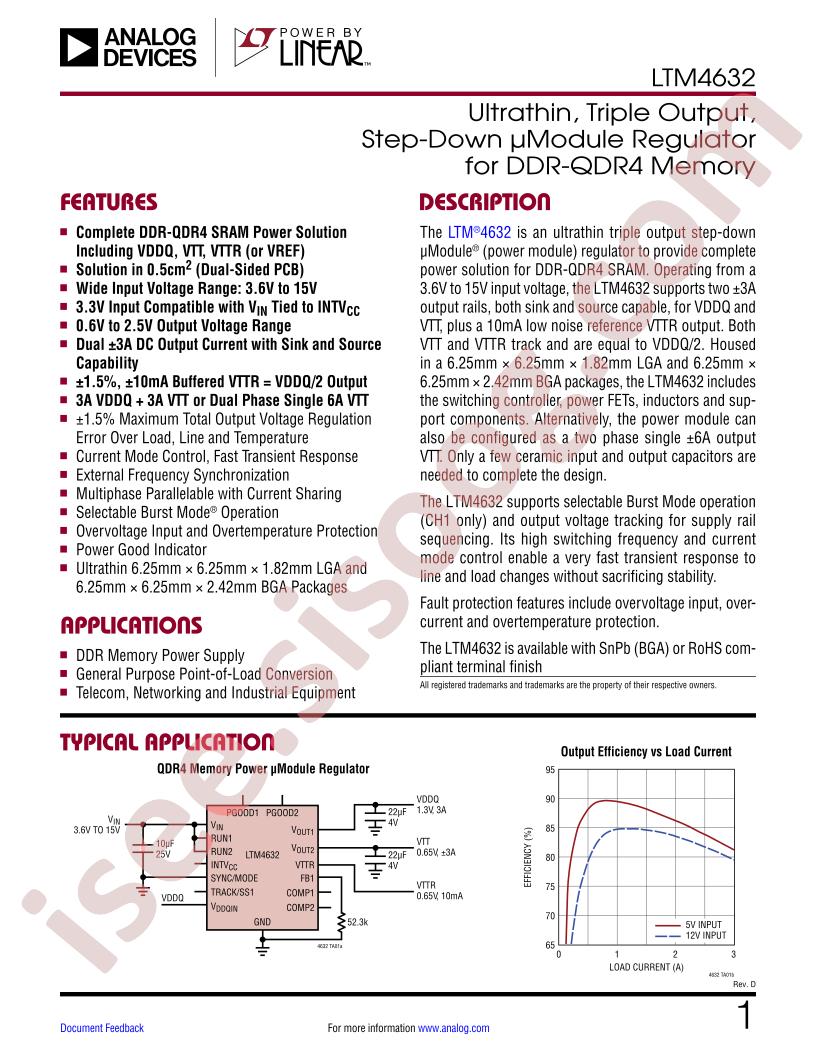 LTM4632 Datasheet