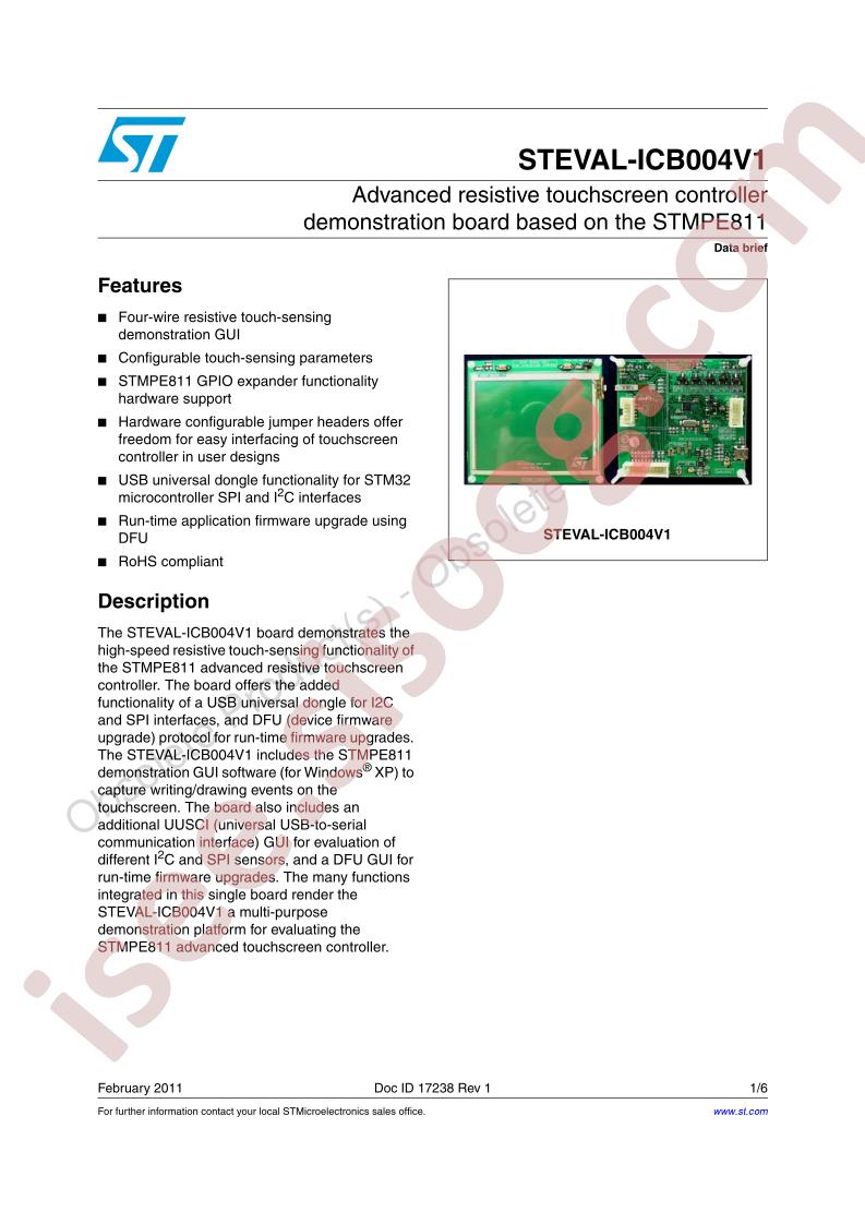 STEVAL-ICB004V1 Data Brief