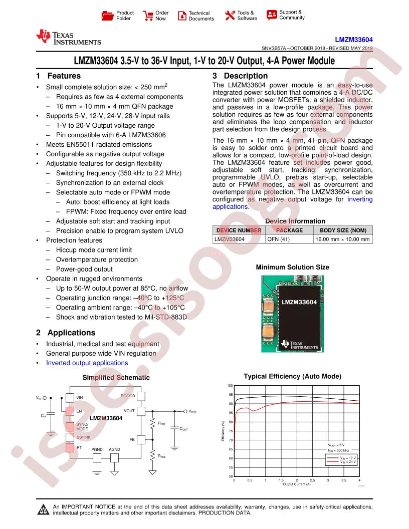 LMZM33604 Datasheet