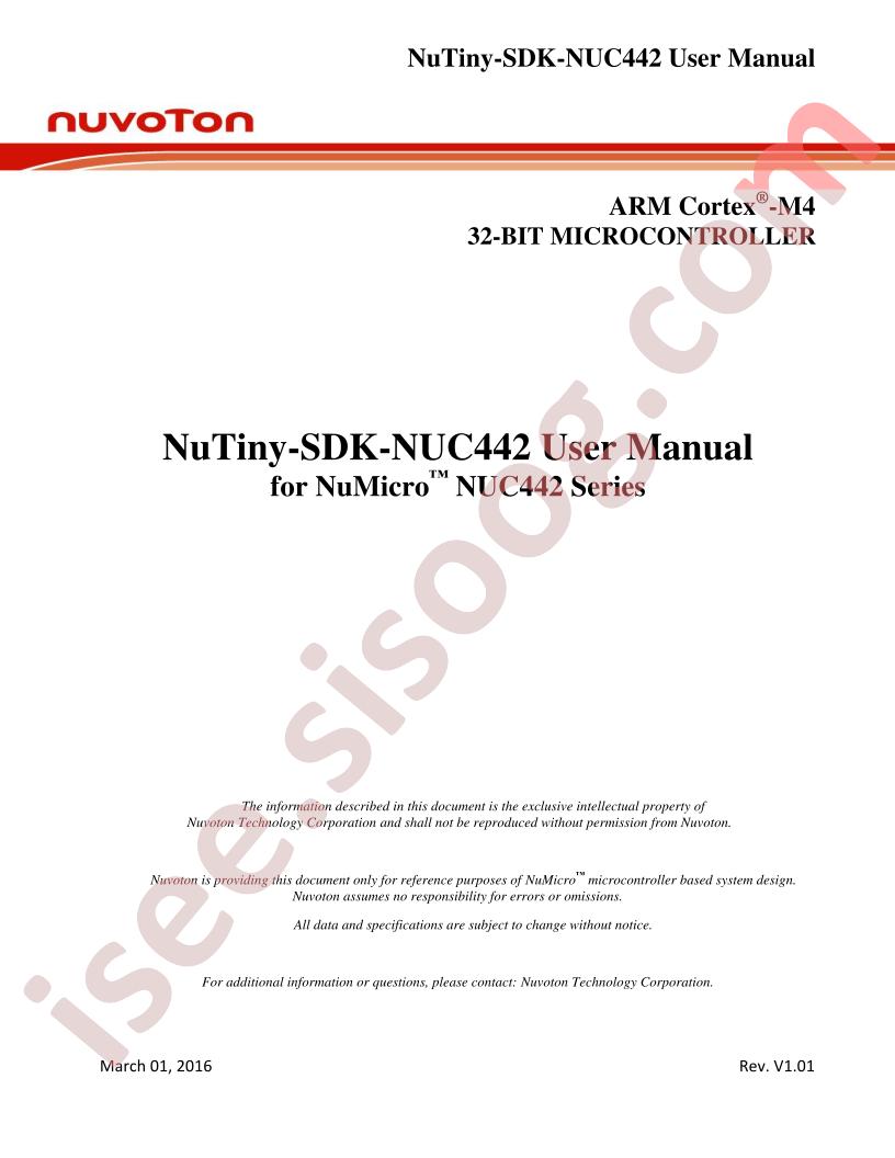 NuTiny-SDK-NUC442 User Manual