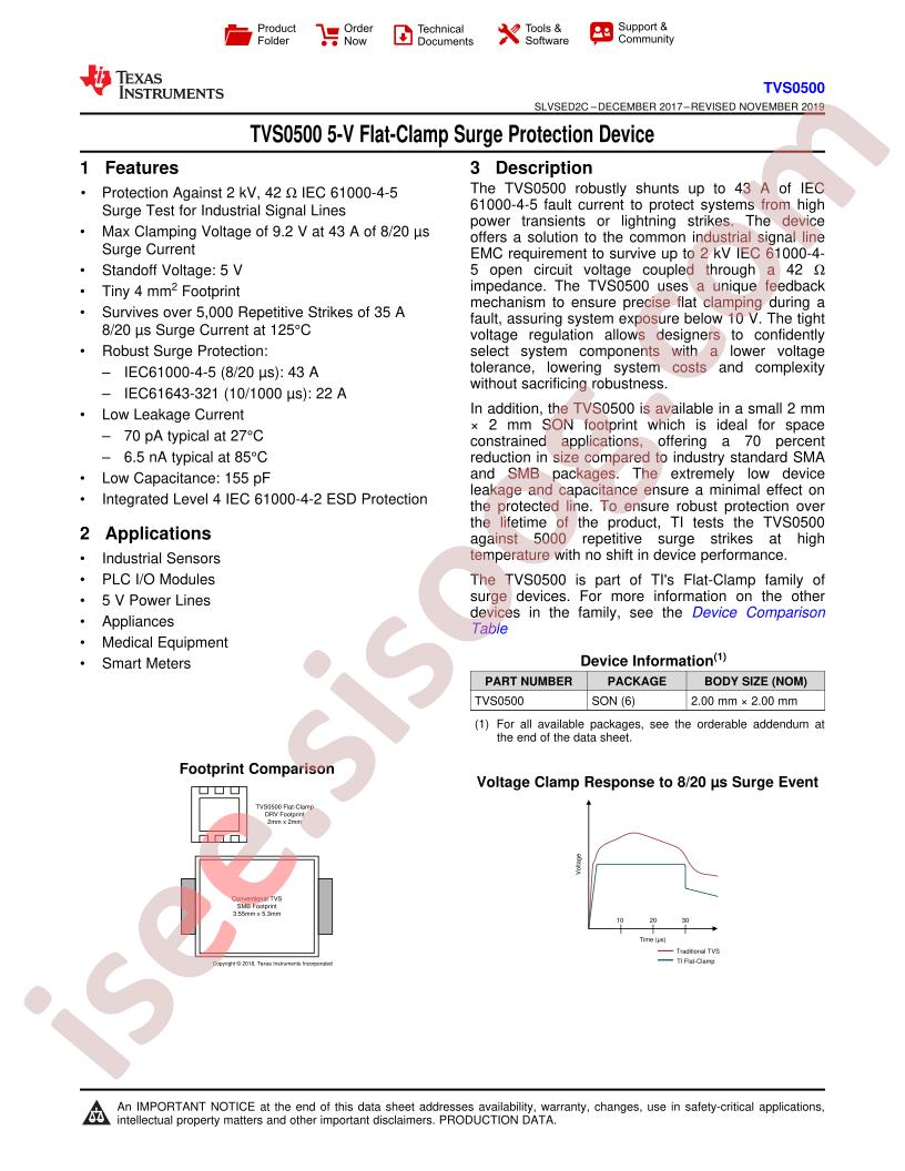 TVS0500 Datasheet