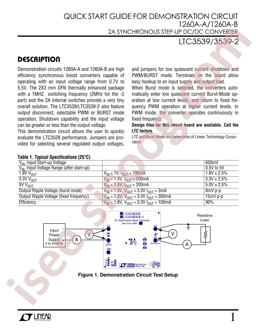 DC1260A Quick Start Guide