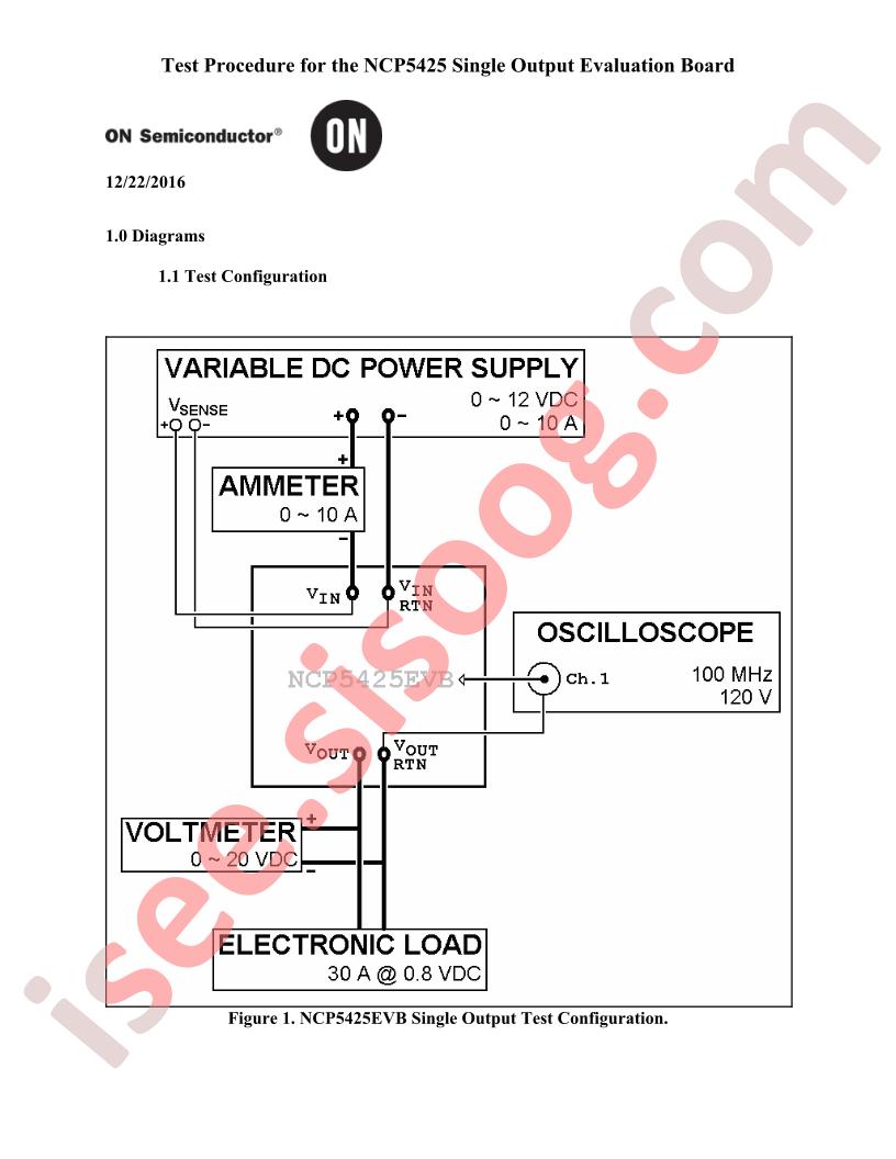 NCP5425 Single Out EVB Test Procedure
