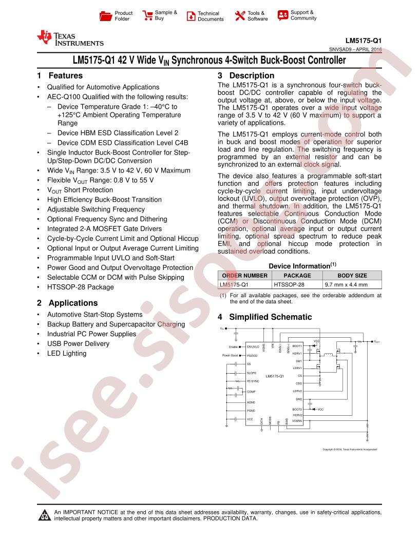 LM5175-Q1 Datasheet