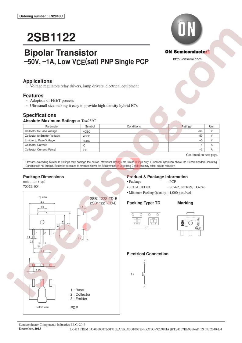 2SB1122/2SD1622