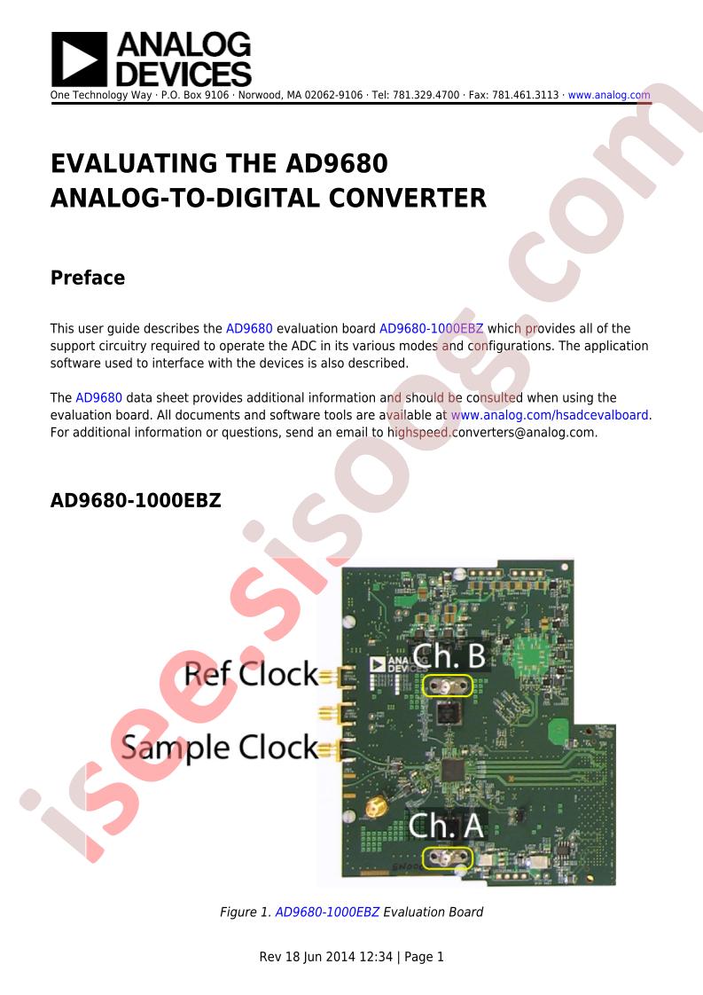 AD9680-1000EBZ Guide