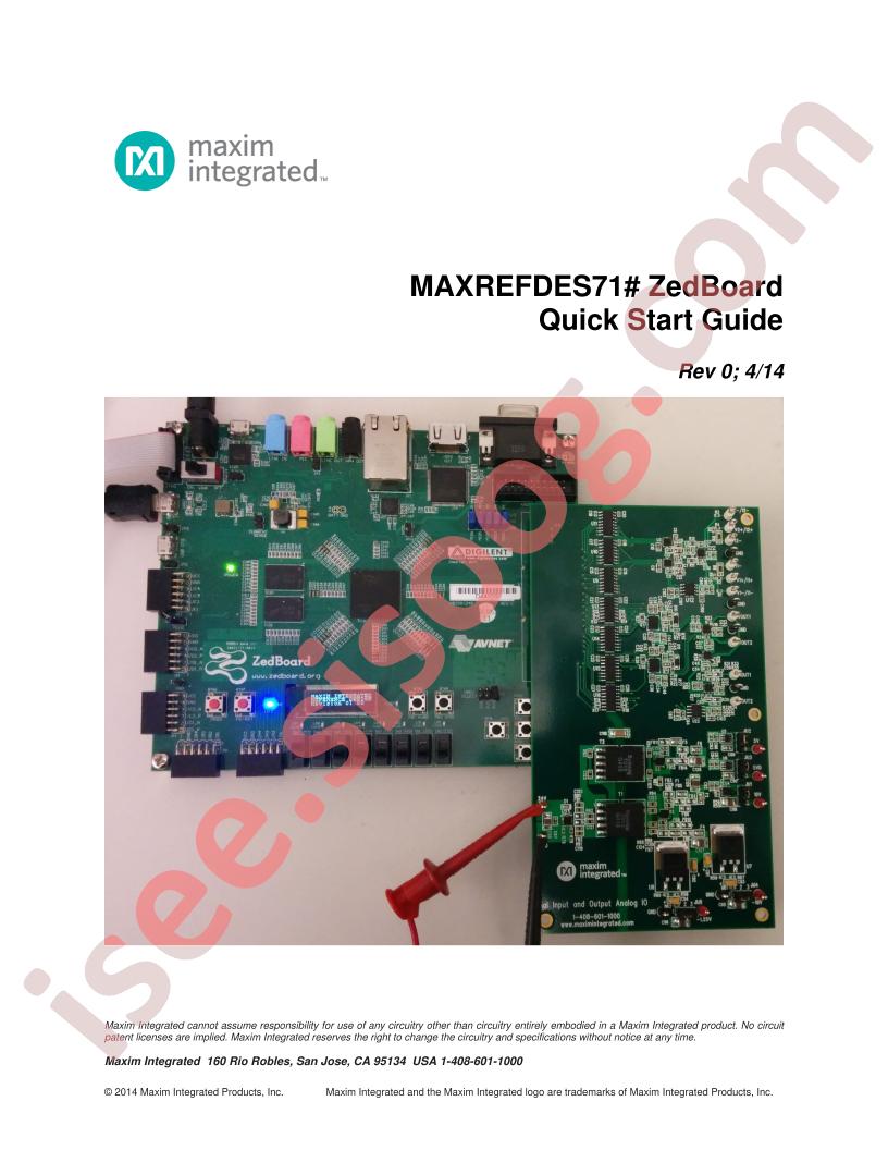 MAXREFDES71# Quick Start Guide
