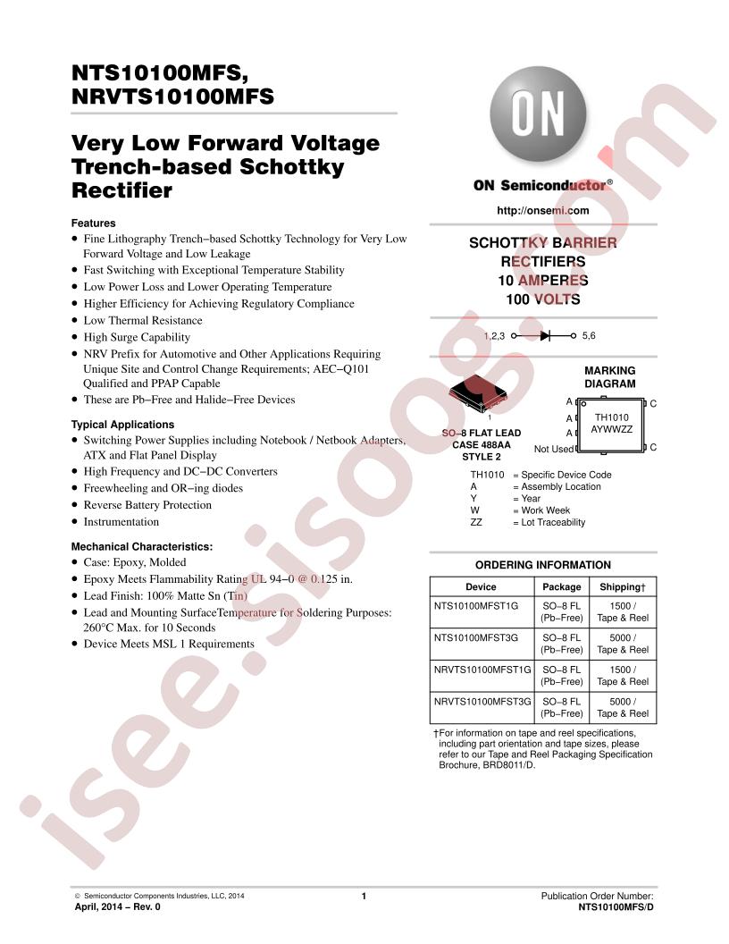 NTS10100MFS, NRVTS10100MFS