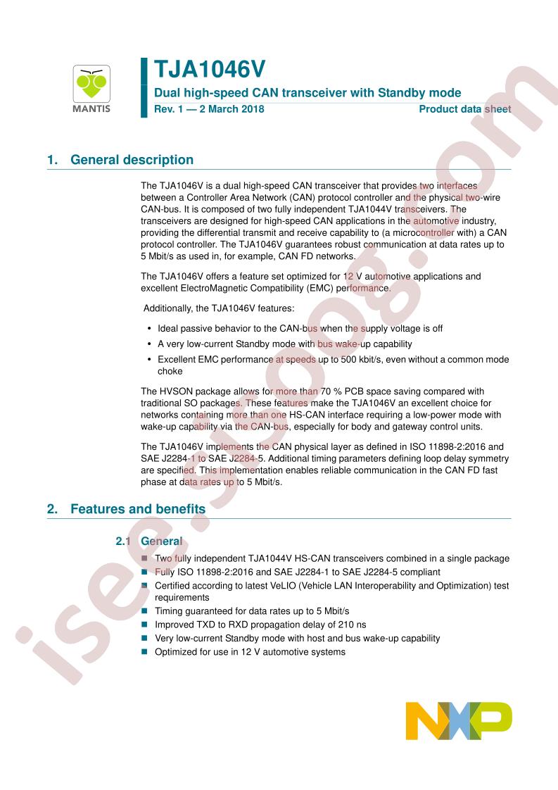 TJA1046V Datasheet