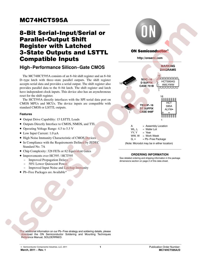 MC74HCT595A