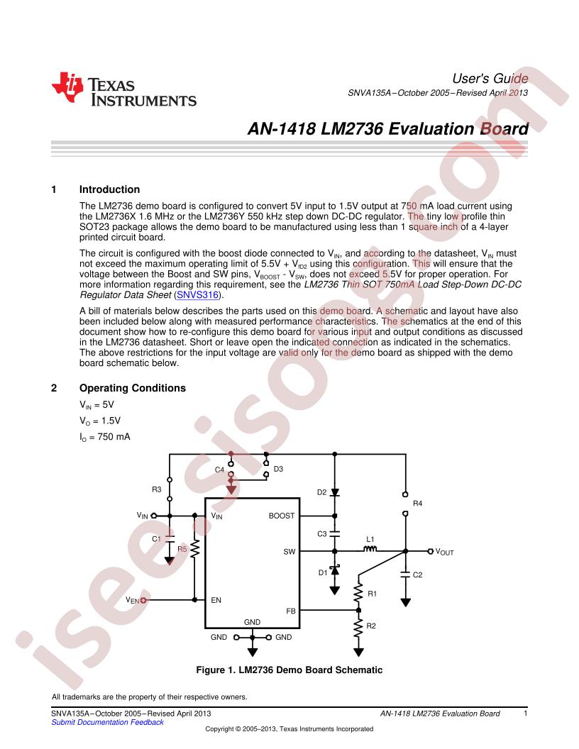 LM2736 Eval Board AppNote