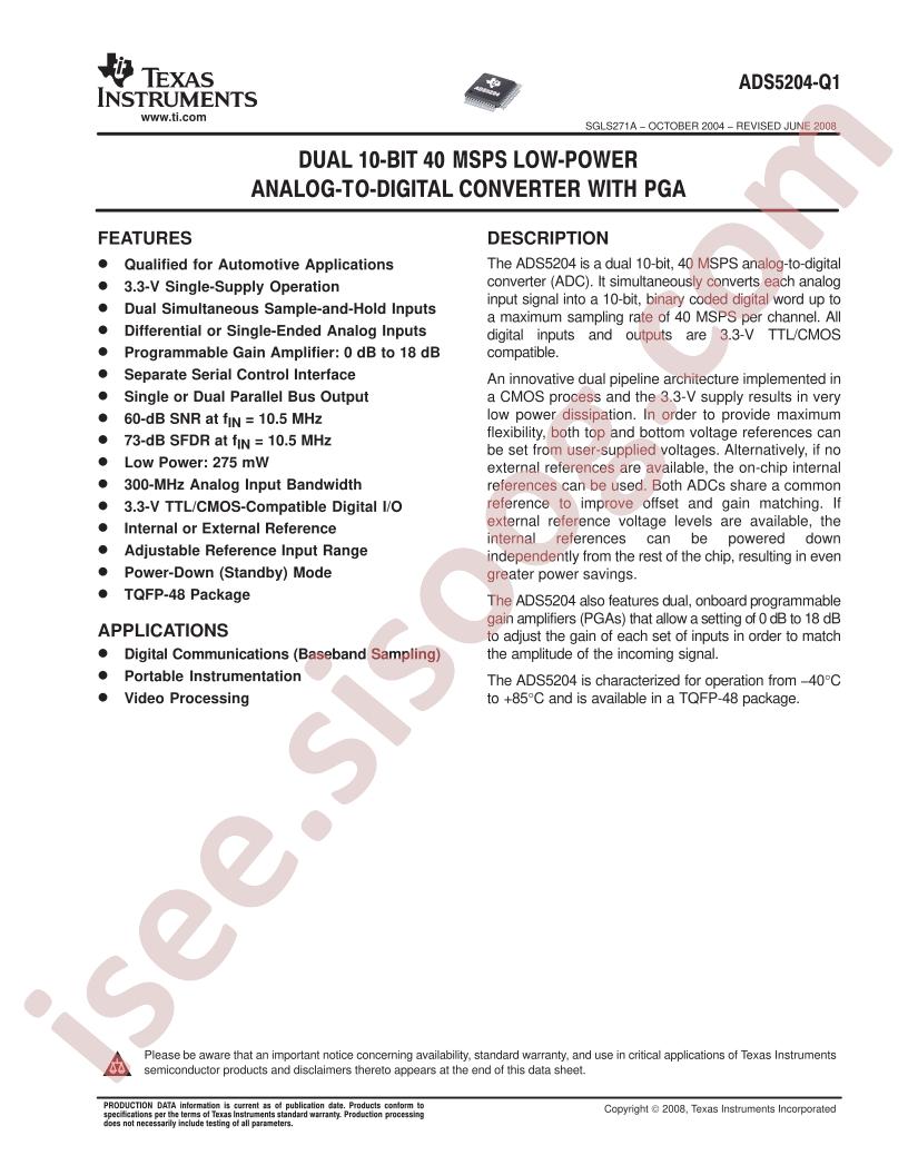 ADS5204-Q1
