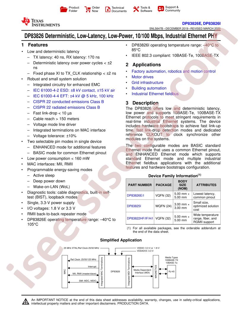 DP83826ERHBR