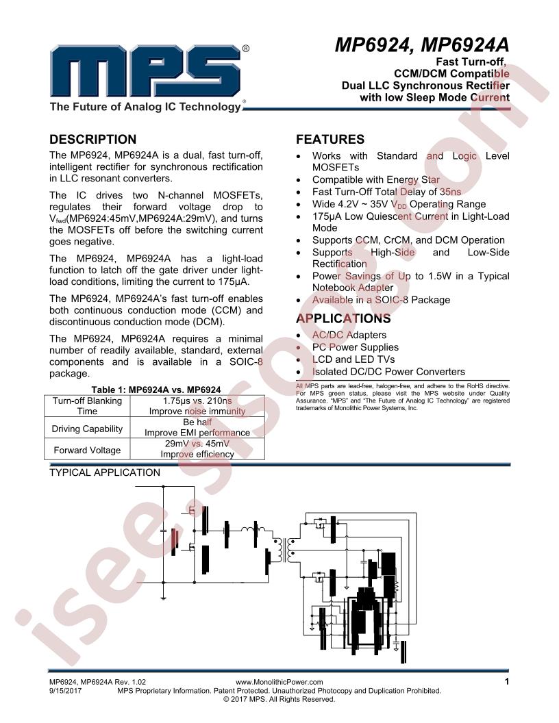 MP6924 Datasheet