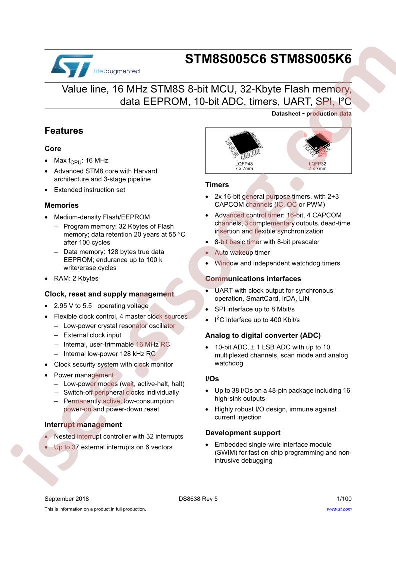 STM8S005C6,K6