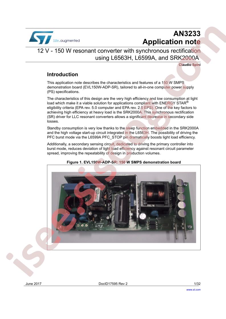 EVL150W-ADP-SR App Note