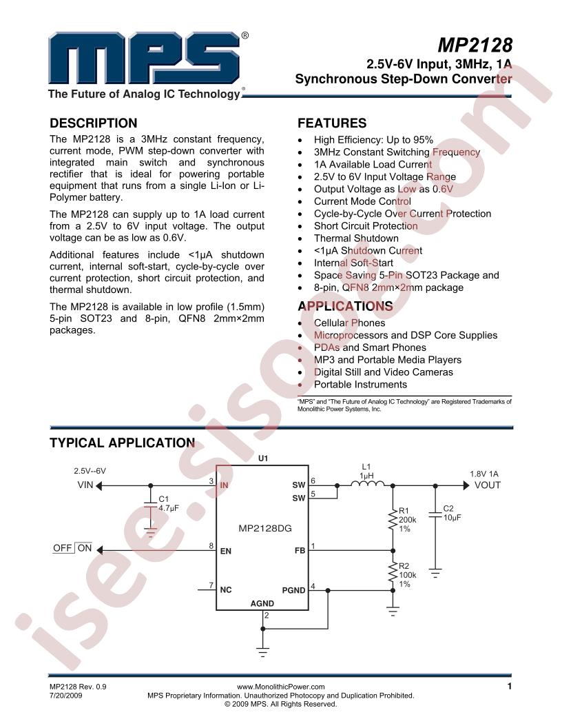 MP2128 Datasheet