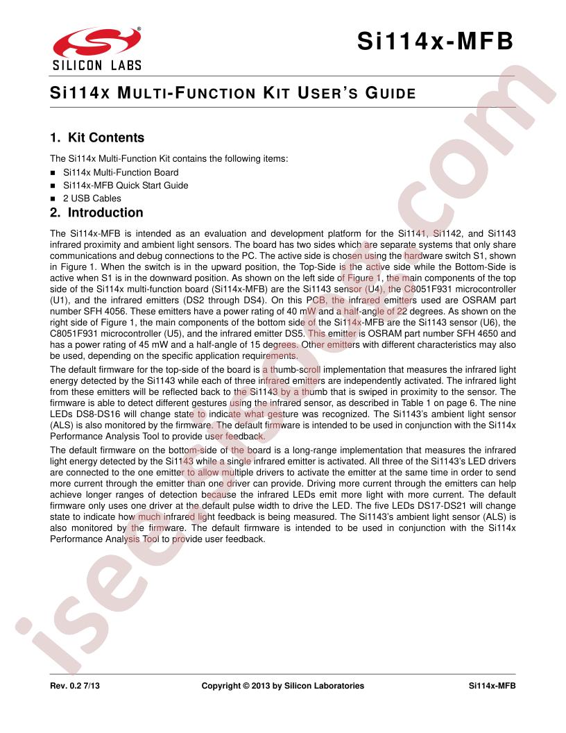 Si114x-MFB Kit Guide