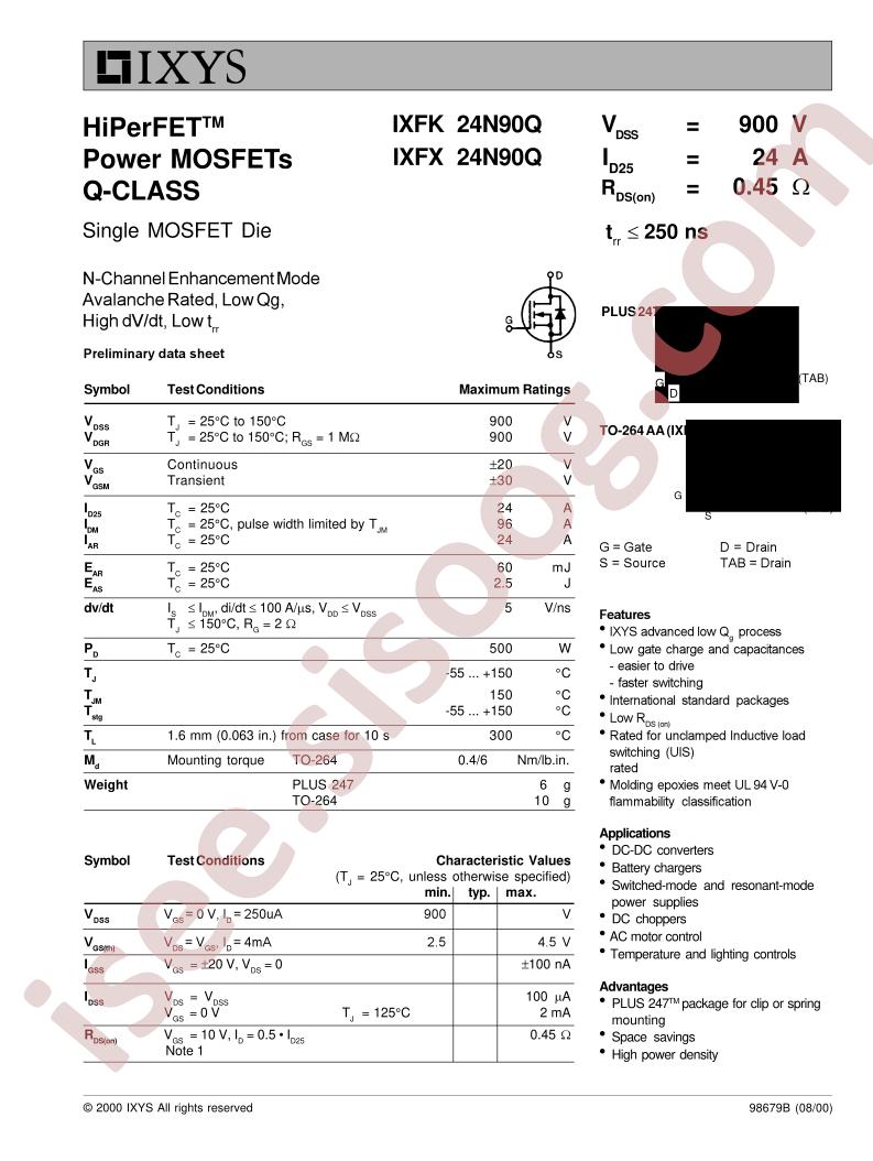 IXF(K,X)24N90Q