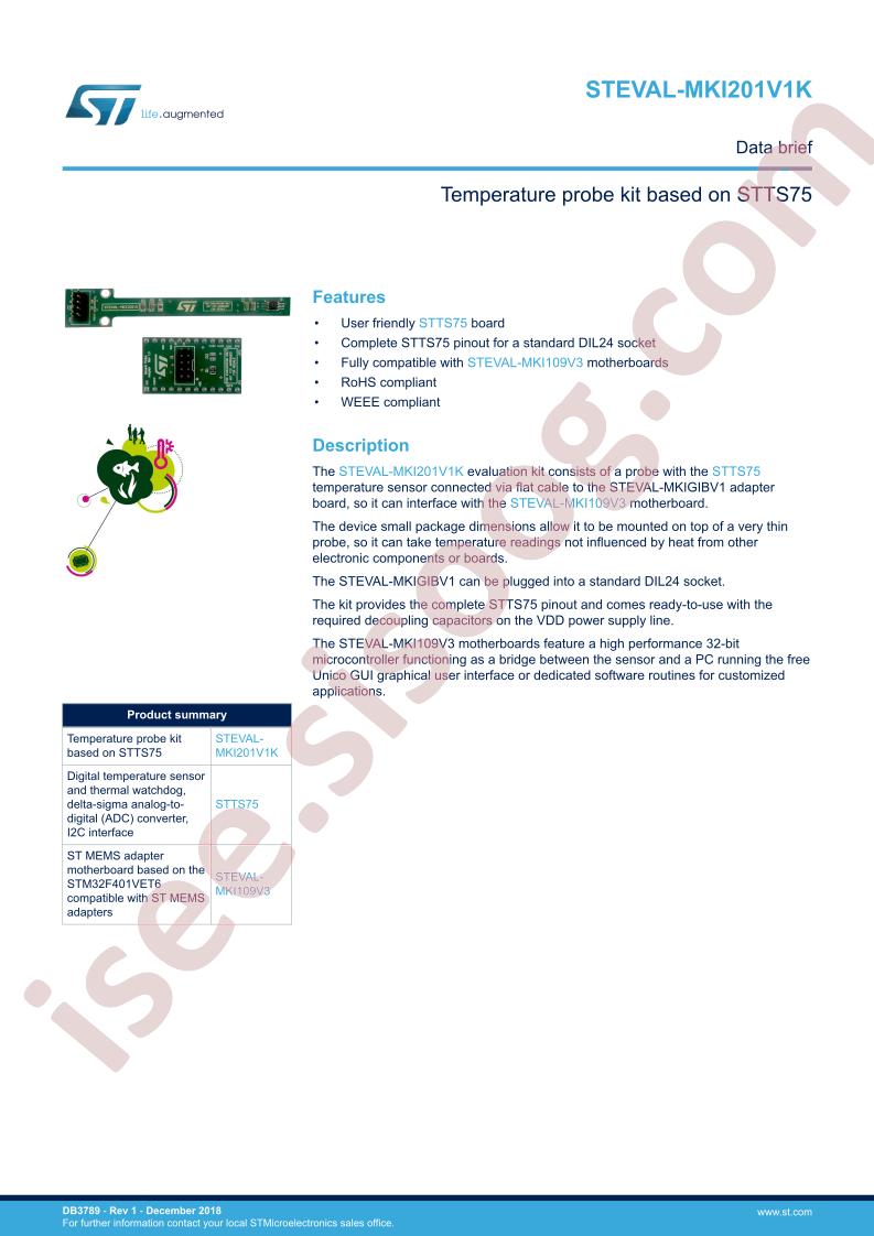 STEVAL-MKI201V1K Data Brief