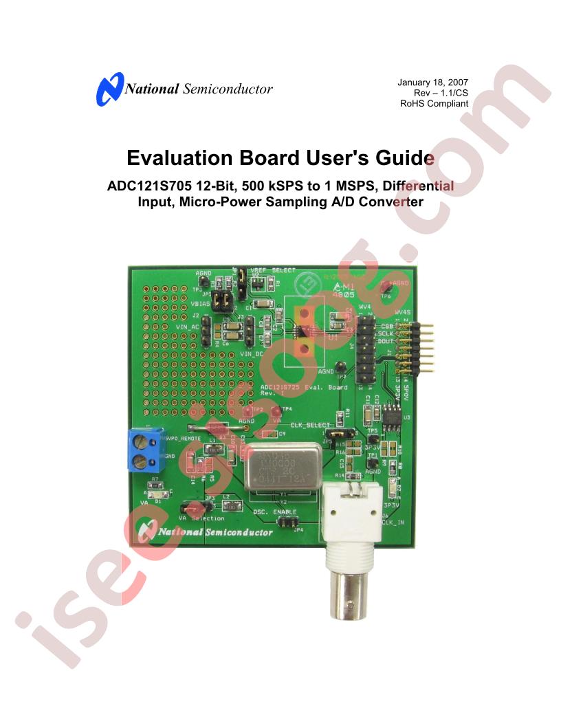 ADC121S705 Eval Brd Guide