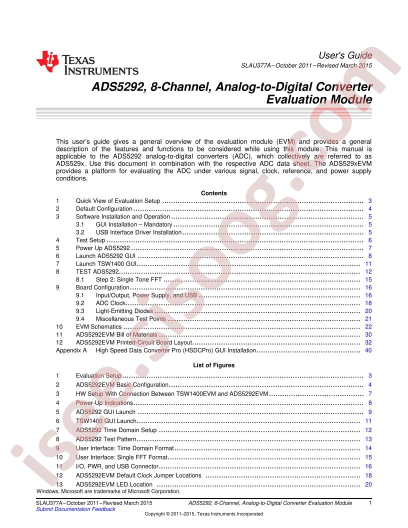 ADS5292EVM