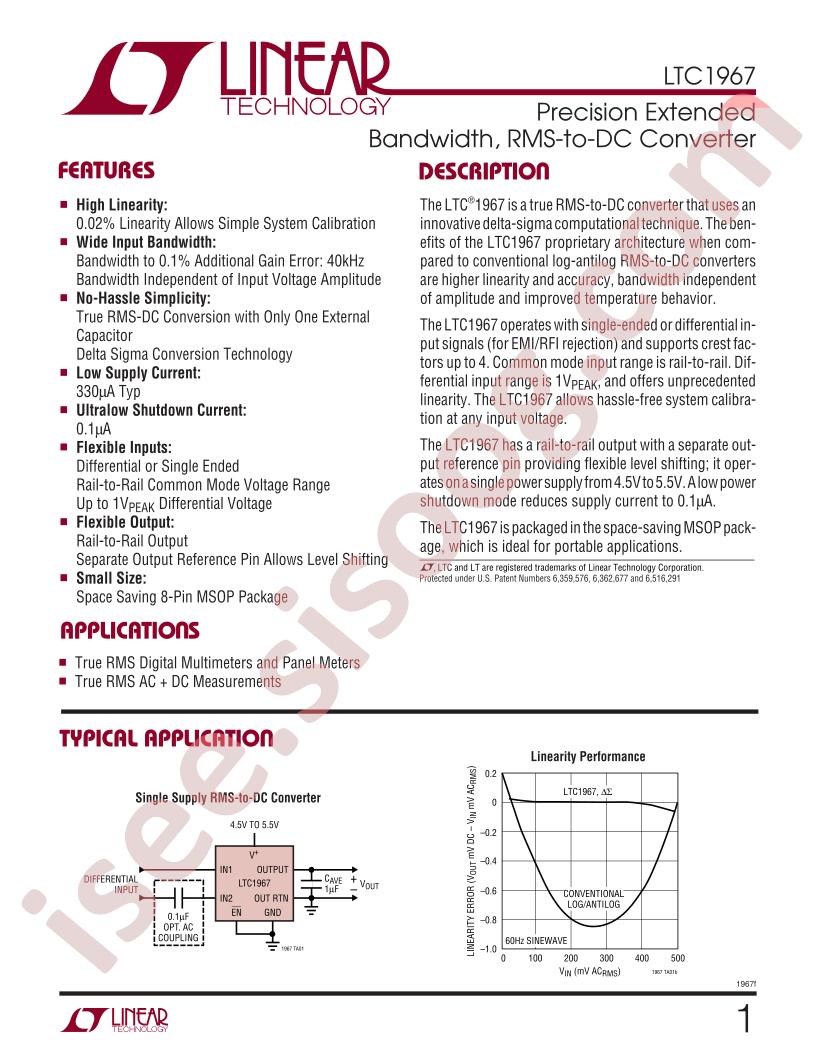 LTC1967 Datasheet