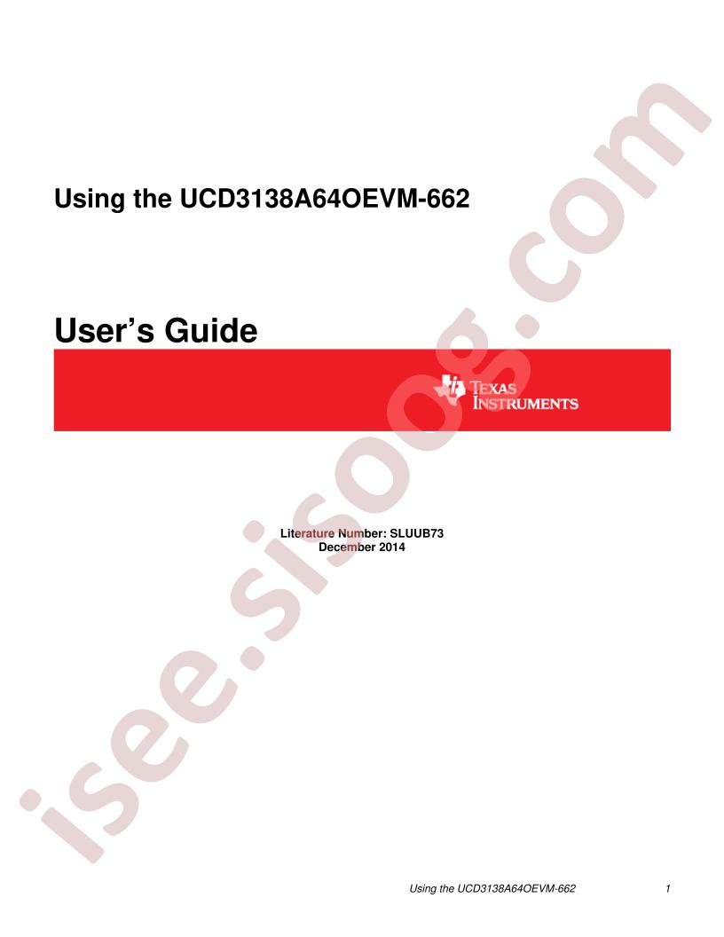 UCD3138A64OEVM-662 User Guide