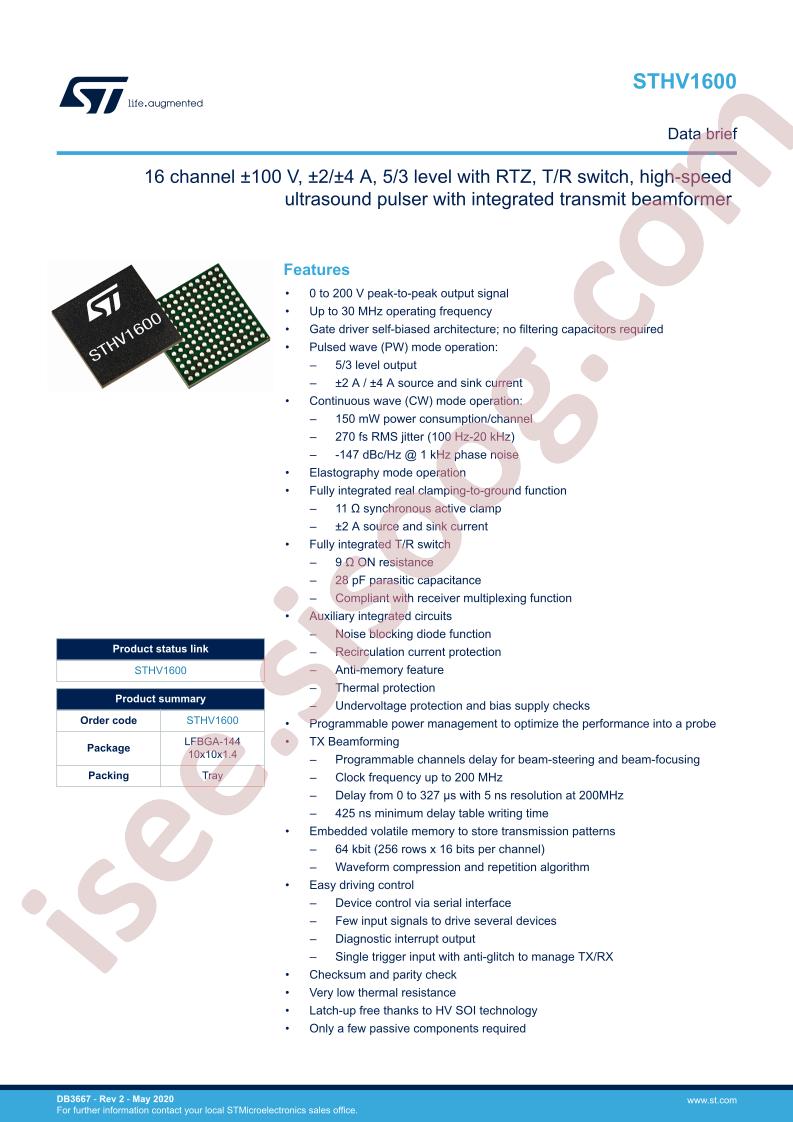 STHV1600 Data Brief