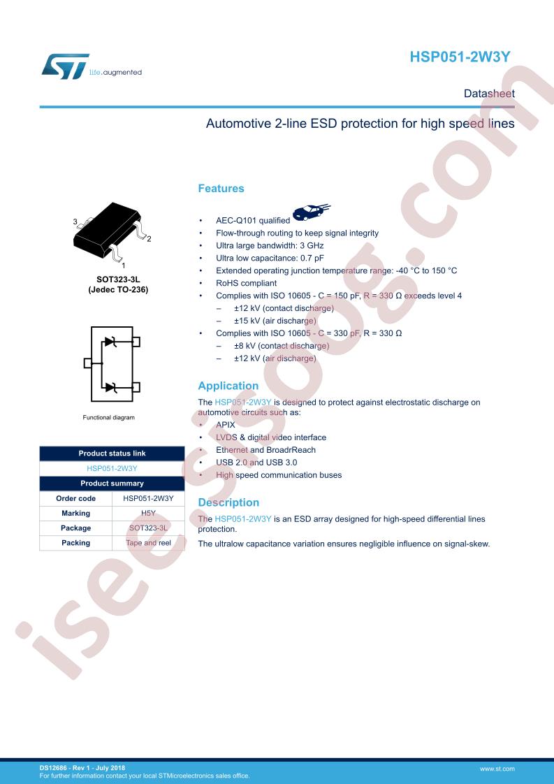 HSP051-2W3Y Datasheet