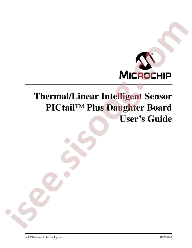 Thermal/Linear Sensor PICtail Plus Board Guide