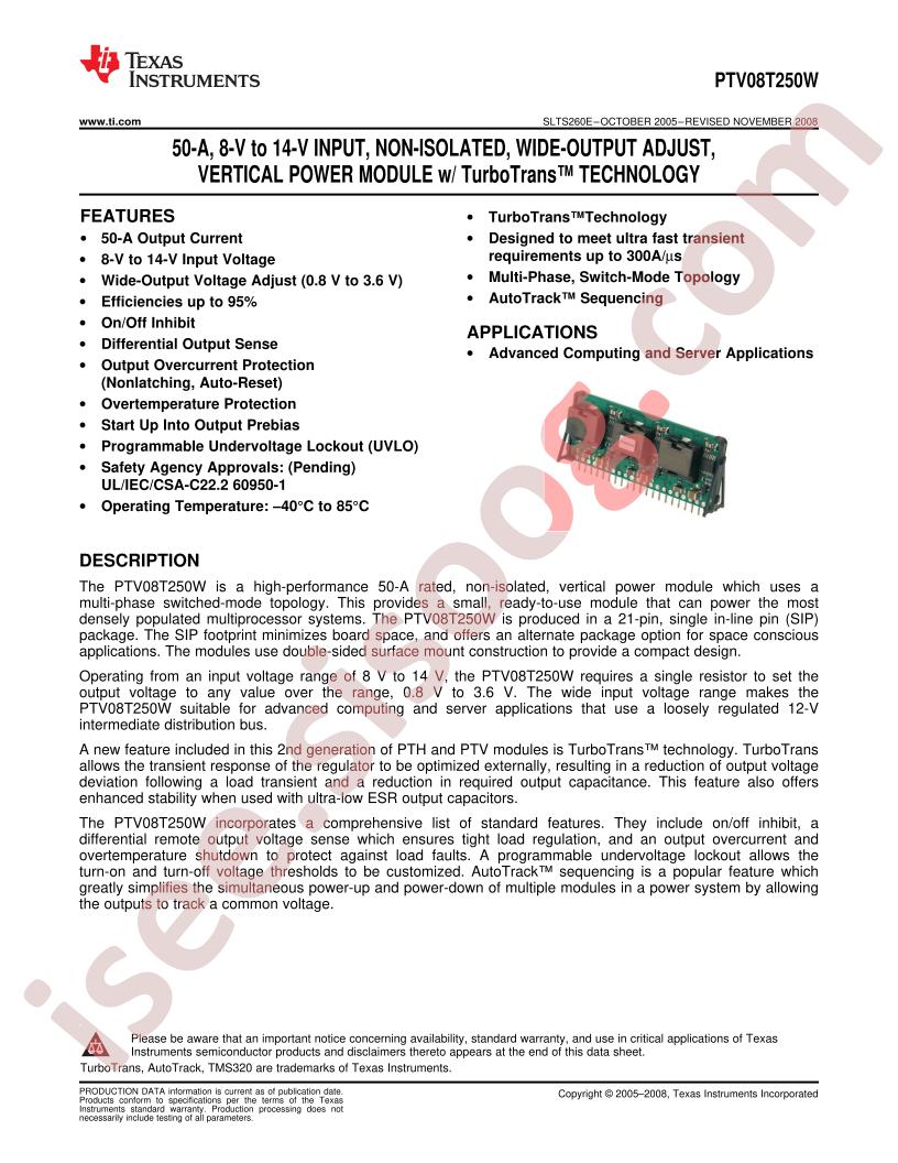 PTV08T250W
