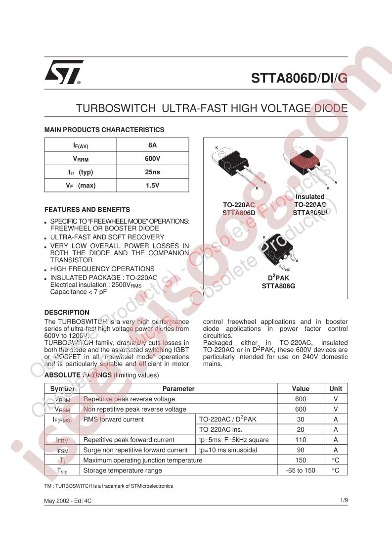 STTA806D/DI/G