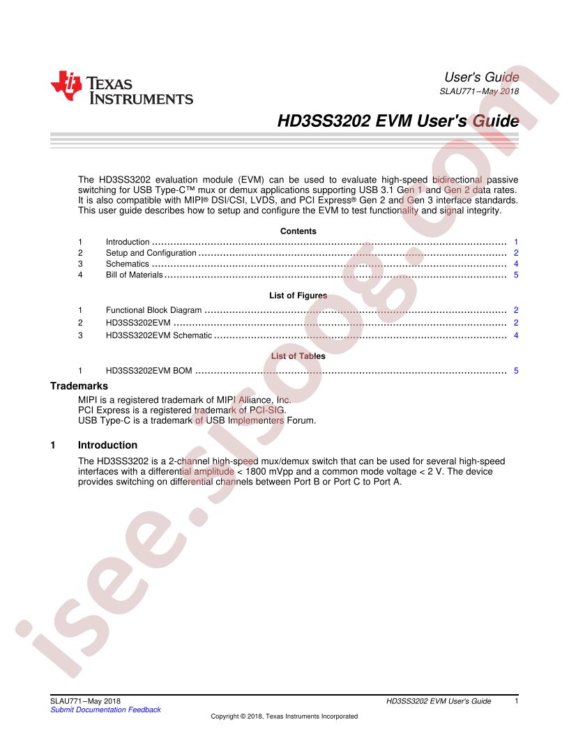 HD3SS3202EVM User Guide