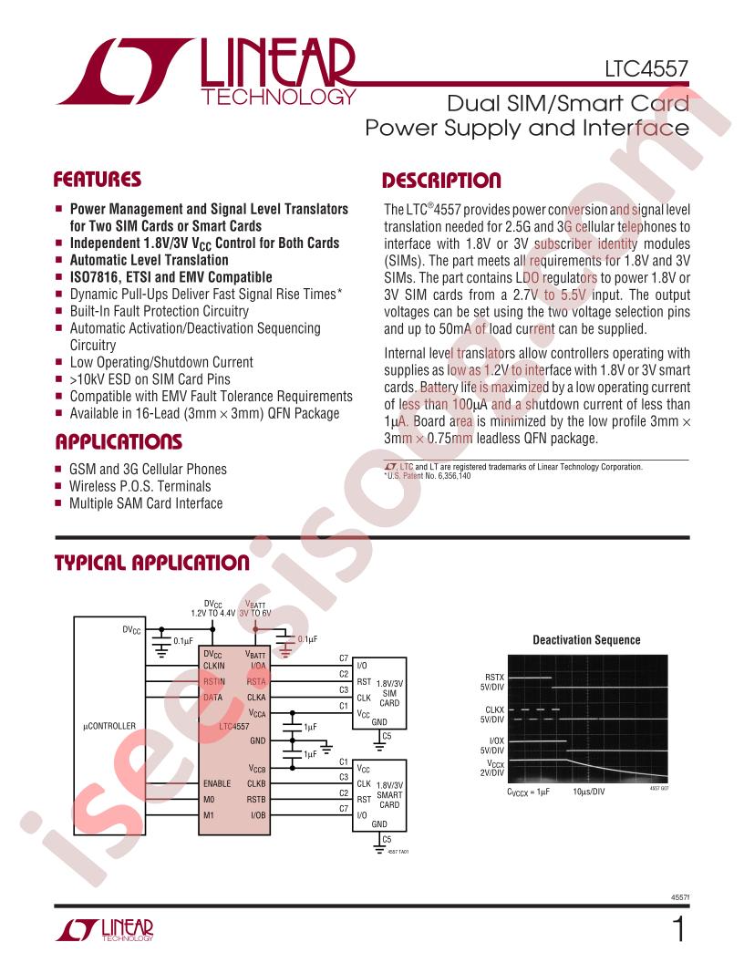 LTC4557 Datasheet