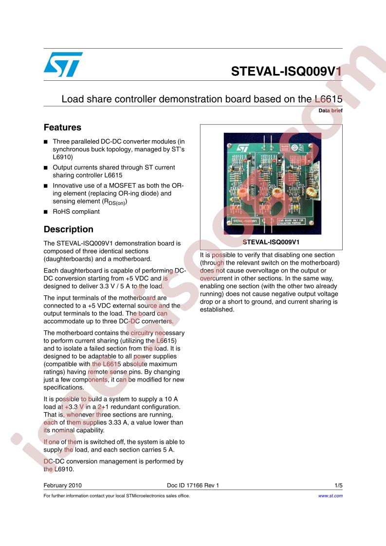 STEVAL-ISQ009V1 Data Brief