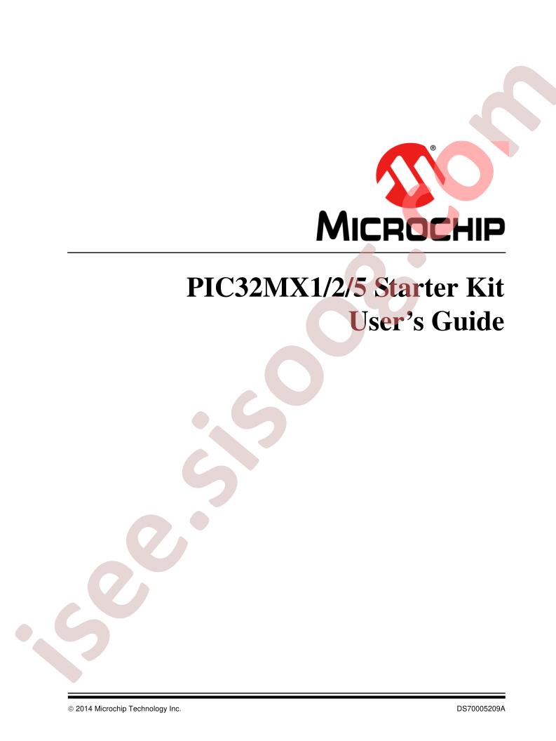 PIC32MX1/2/5 Starter Kit Guide