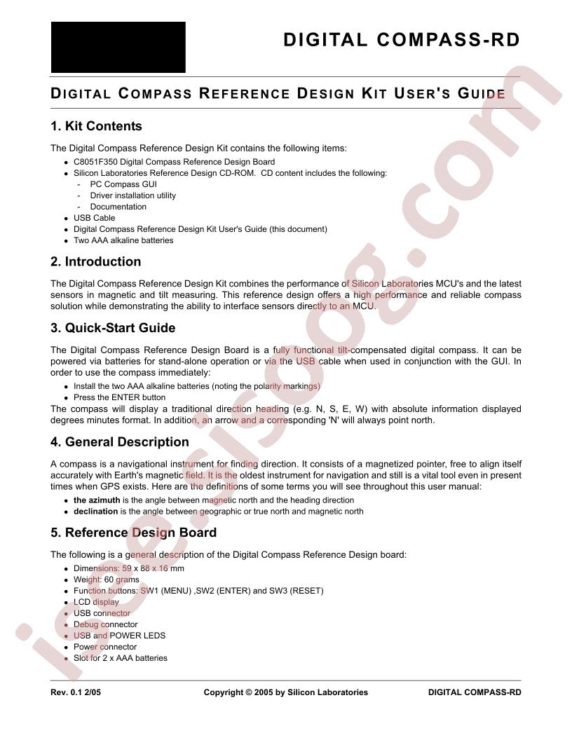 Digital Compass-RD Guide