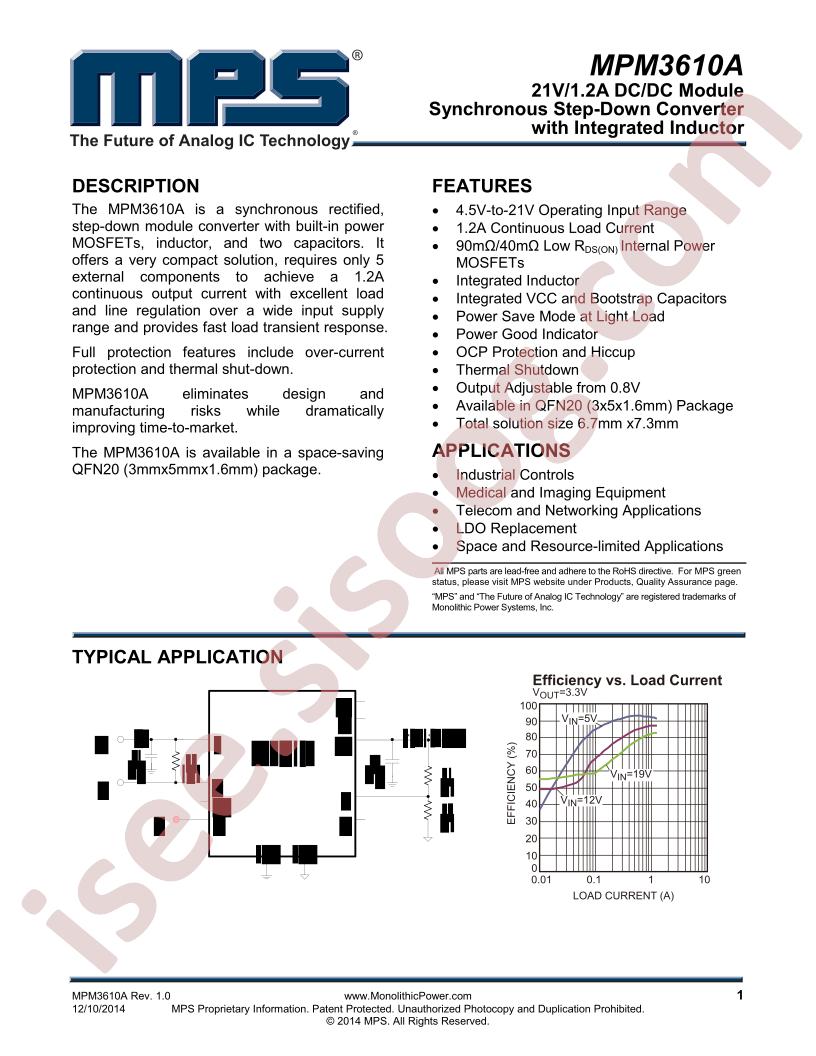 MPM3610A Datasheet