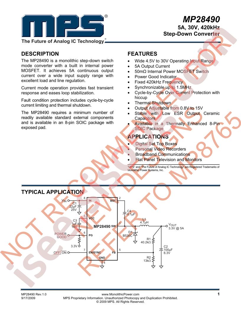 MP28490 Datasheet