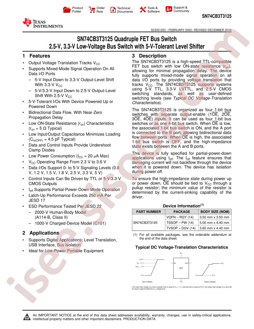 SN74CB3T3125