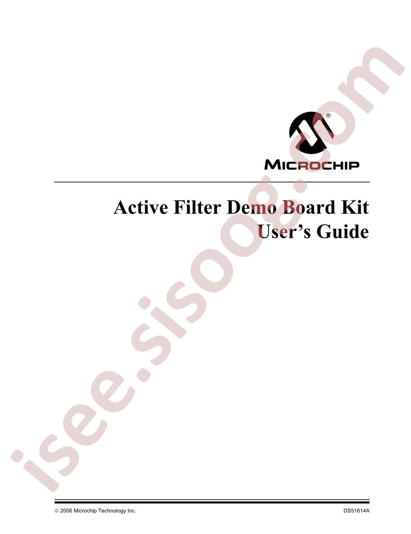 Active Filter Kit Users Guide