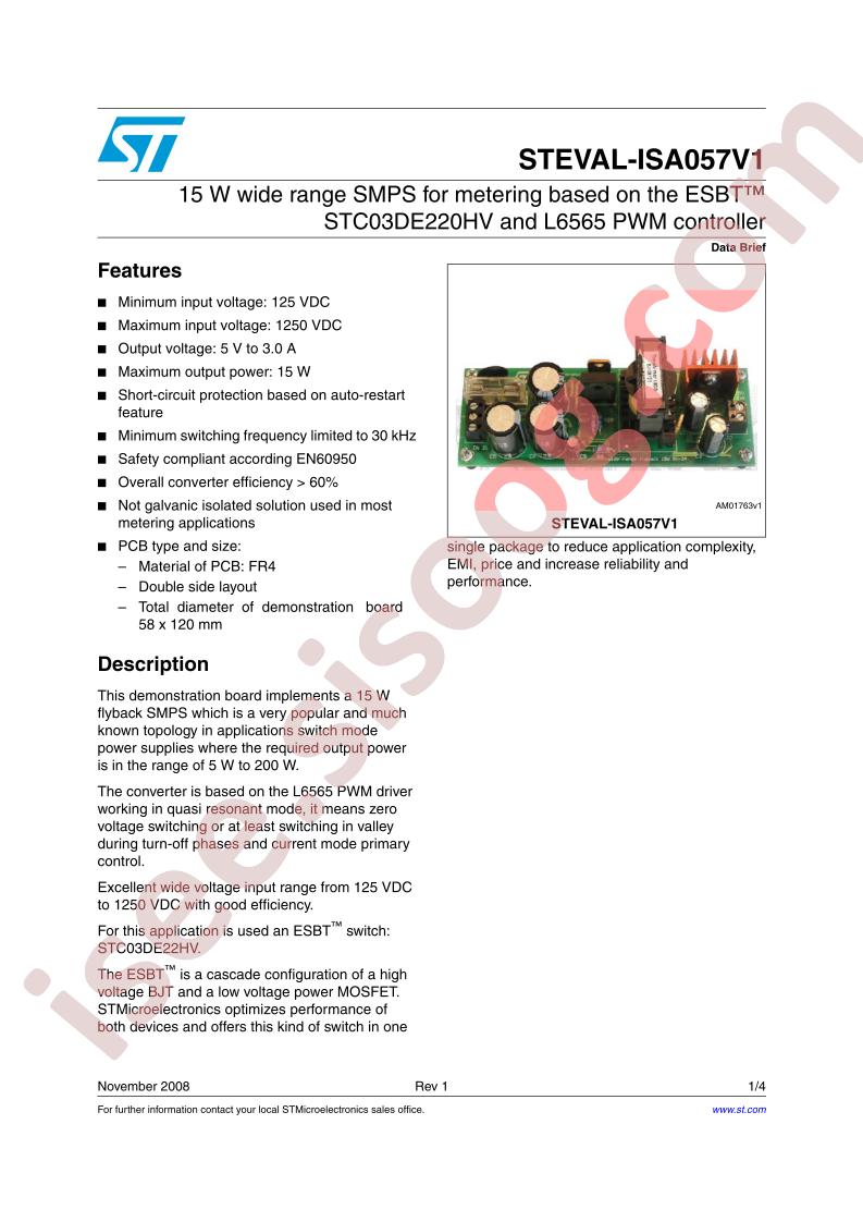 STEVAL-ISA057V1 Data brief