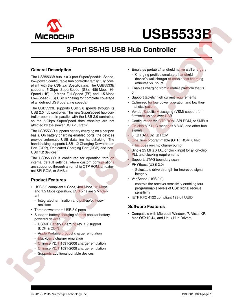 USB5533B Datasheet