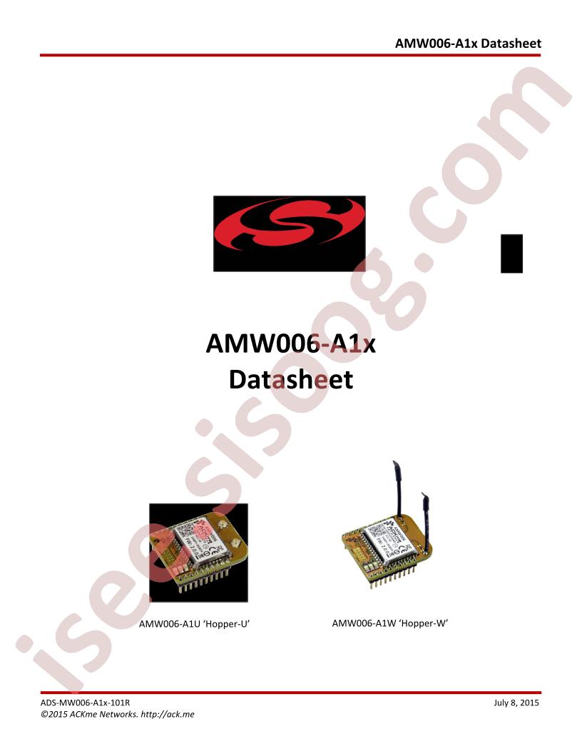 AMW006-A1x Datasheet