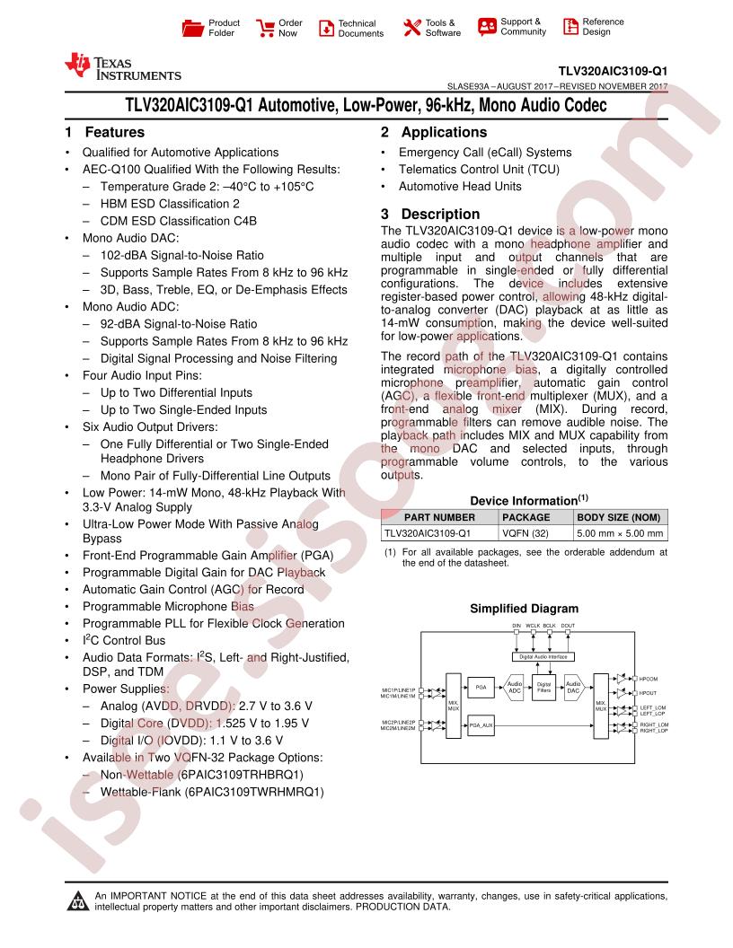 6PAIC3109-Q1 Datasheet
